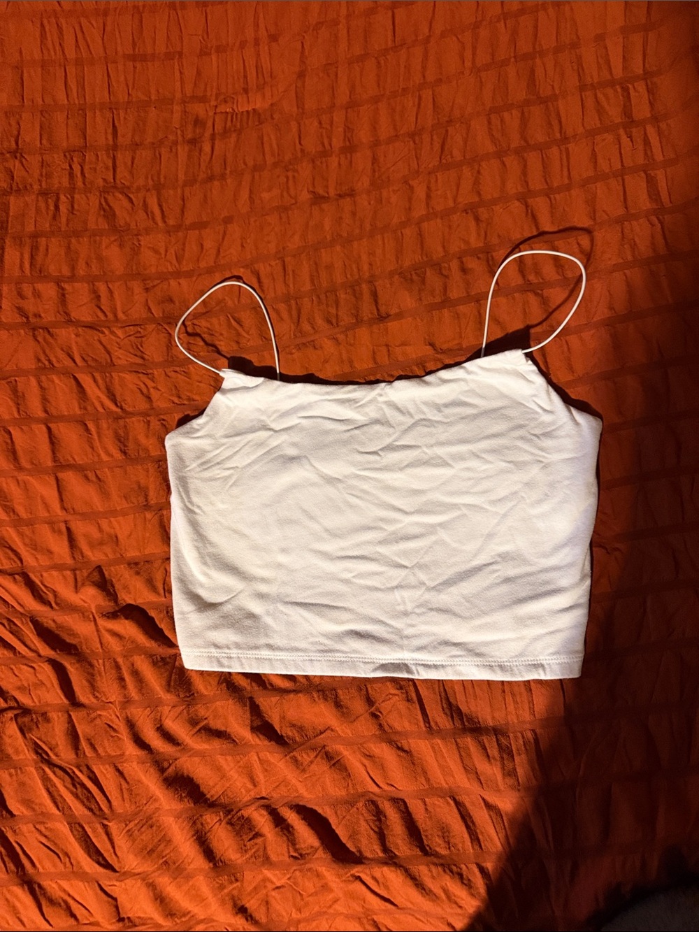 wild fable White Spaghetti Strap Crop Camisole